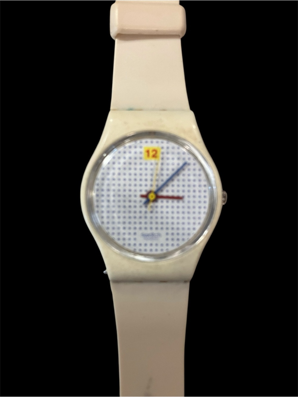 Vintage Swatch “Dotted Swiss” Watch – Rare 1985 Classic
